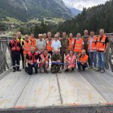 Le pont militaire entre Champsec et Lourtier a été inauguré mardi soir, en présence des autorités communales, cantonales et de l’armée.